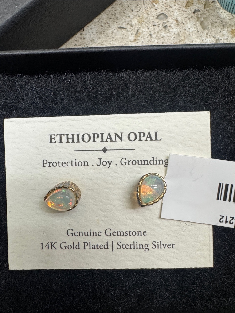 Sterling Silver Opal Earrings